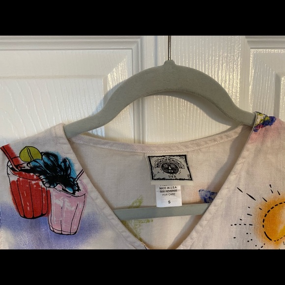 Beach Design Peplum Vest in Size Small - Picture 4 of 6